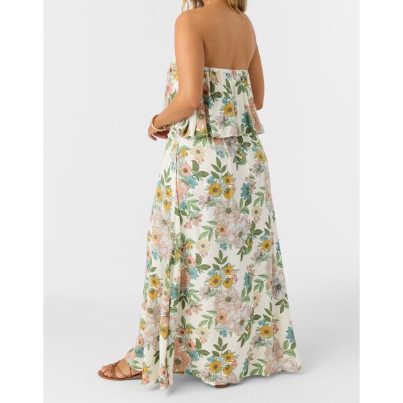 O'Neill Size XXL Sadi Maxi Dress Strapless Floral Beach Flowy Vacation Resort - Picture 2 of 16